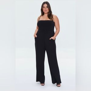 Forever21 black Plus cutout tie-back jumpsuit Size 2X. Excellent condition.